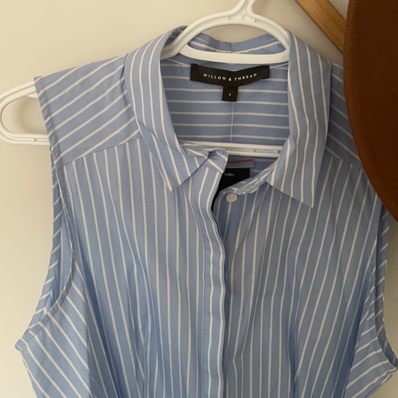 Willow & Thread | Blue & White Striped Dress - Picture 2 of 5